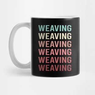 Colorful Text Weaving Weaver Mug